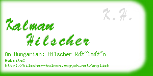 kalman hilscher business card